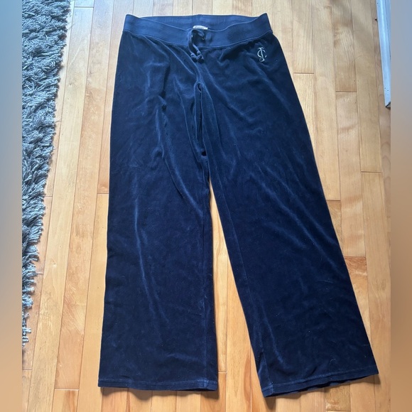 Juicy Couture Navy Velour Pants - Picture 1 of 4